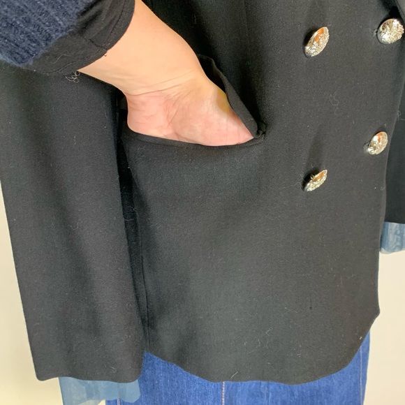 Lauren Ralph Lauren size 4 black wool vintage double breasted embroidered blazer - Picture 8 of 16